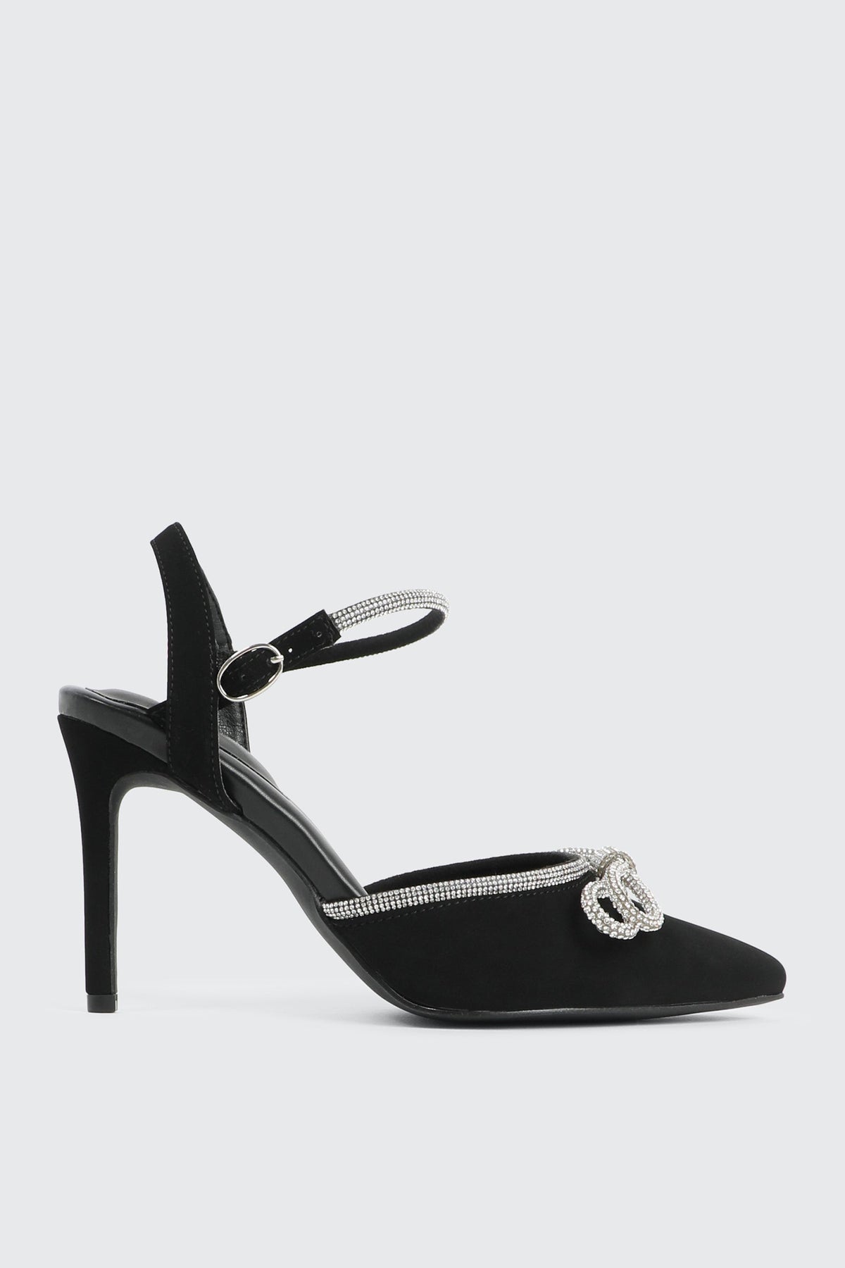 Pumps with Rhinestone Bow