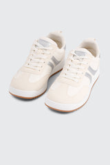 Faux Suede & Leather Contrast Sneakers