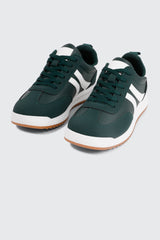 Faux Suede & Leather Contrast Sneakers