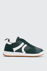 Faux Suede & Leather Contrast Sneakers