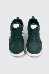 Faux Suede & Leather Contrast Sneakers