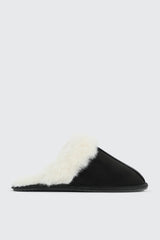 Mule Slippers with Fur Lining