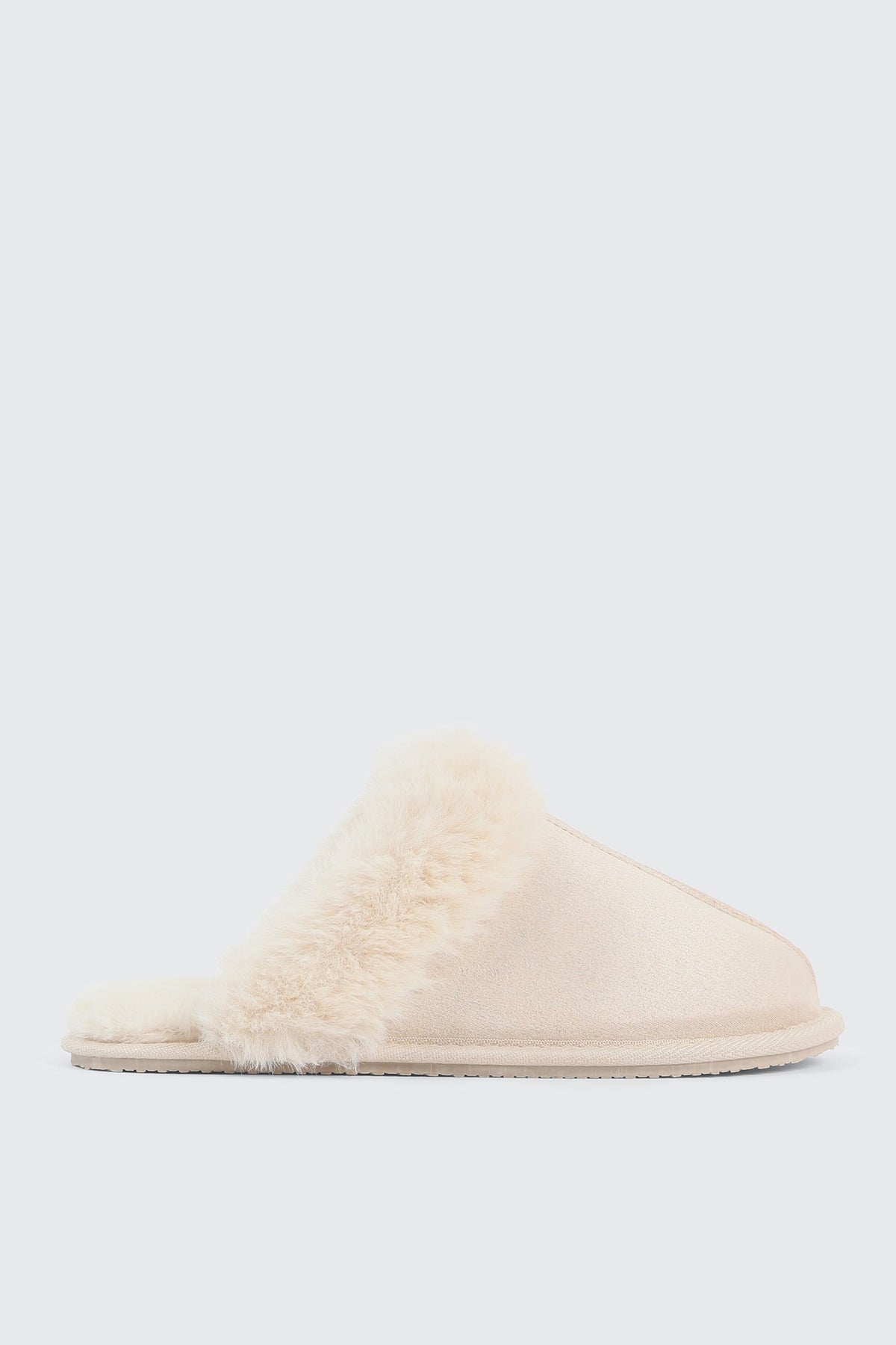 Mule Slippers with Fur Lining