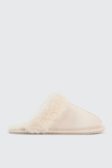 Mule Slippers with Fur Lining