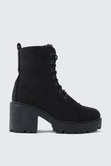 Faux Fur Lined Lace Up Boots