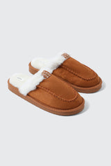 Faux Suede Mule Slippers