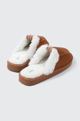 Faux Suede Mule Slippers