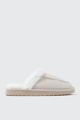 Faux Suede Mule Slippers