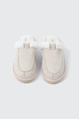 Faux Suede Mule Slippers
