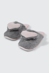 3D Heart Faux Fur Slippers