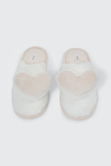 3D Heart Faux Fur Slippers