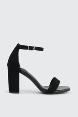 Faux Suede High Heel Sandals