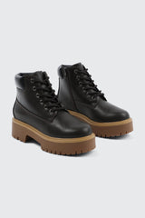 Faux Fur Lined Hiker Boots