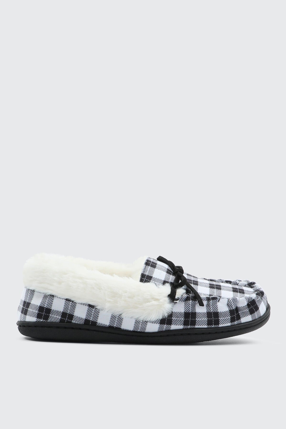 Plaid Moccasin Slippers
