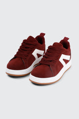 Faux Suede Contrast Sneakers