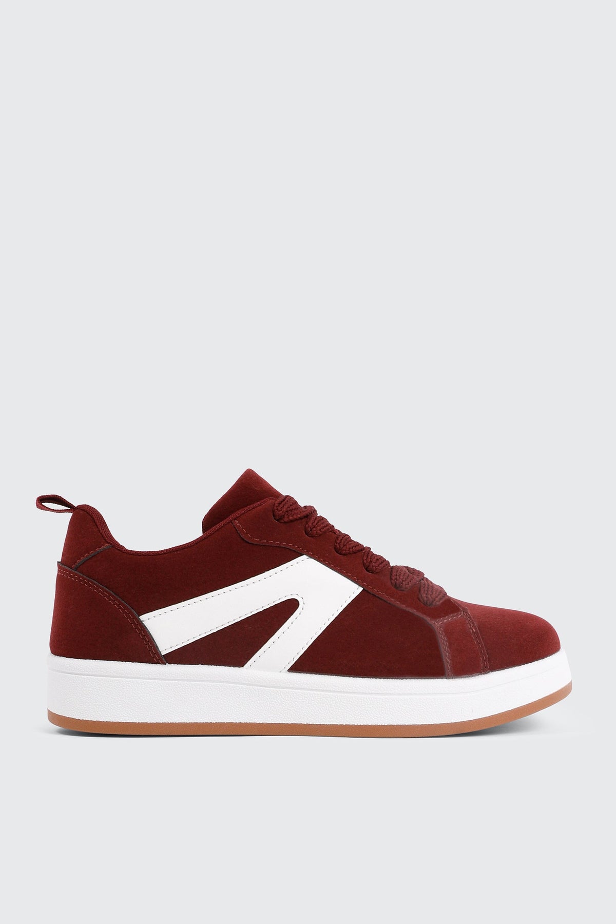 Faux Suede Contrast Sneakers