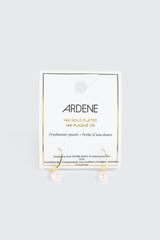 14K Gold Plated Pearl Earrings
