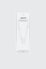 14K White Gold Plated Pearl Necklace
