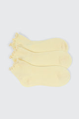 3-Pack Lettuce Edge Demi Crew Socks
