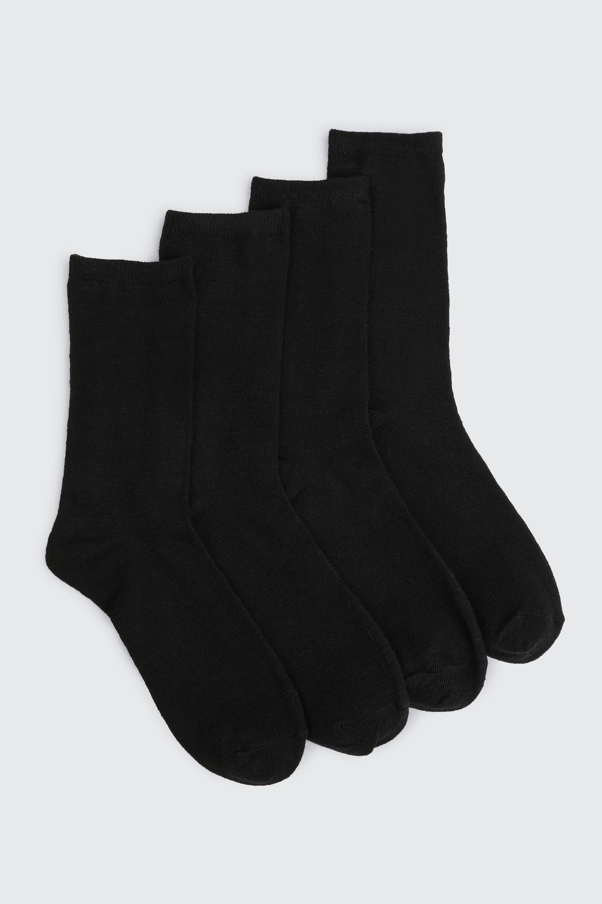 4-Pack Solid Crew Socks