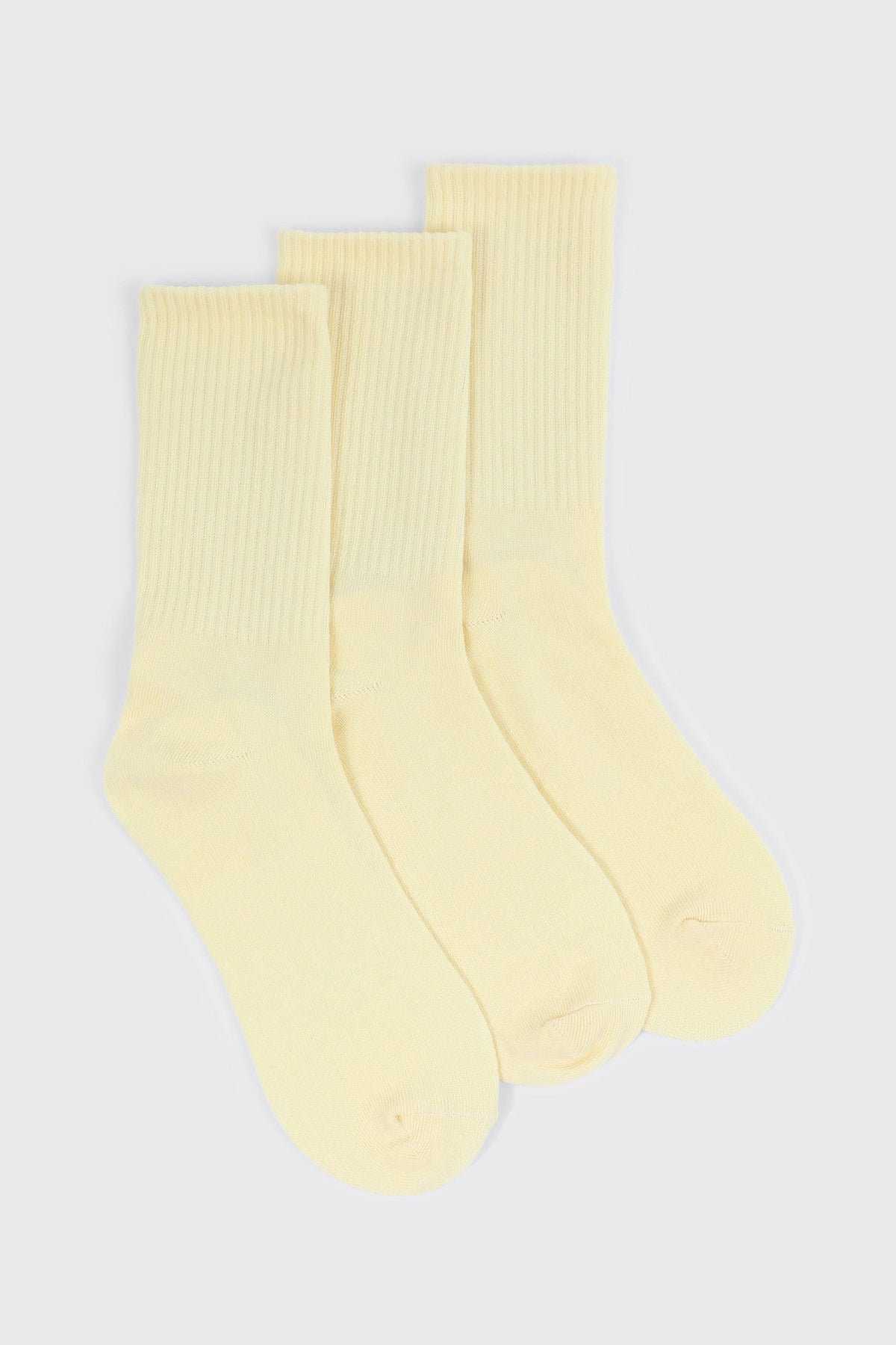 3-Pack Ribbed Crew Socks