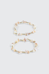 2-Pack Semi-Precious Stone Bracelets