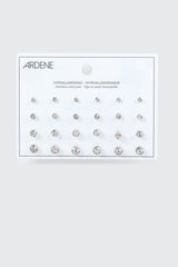 12-Pack Crystal Stud Earrings