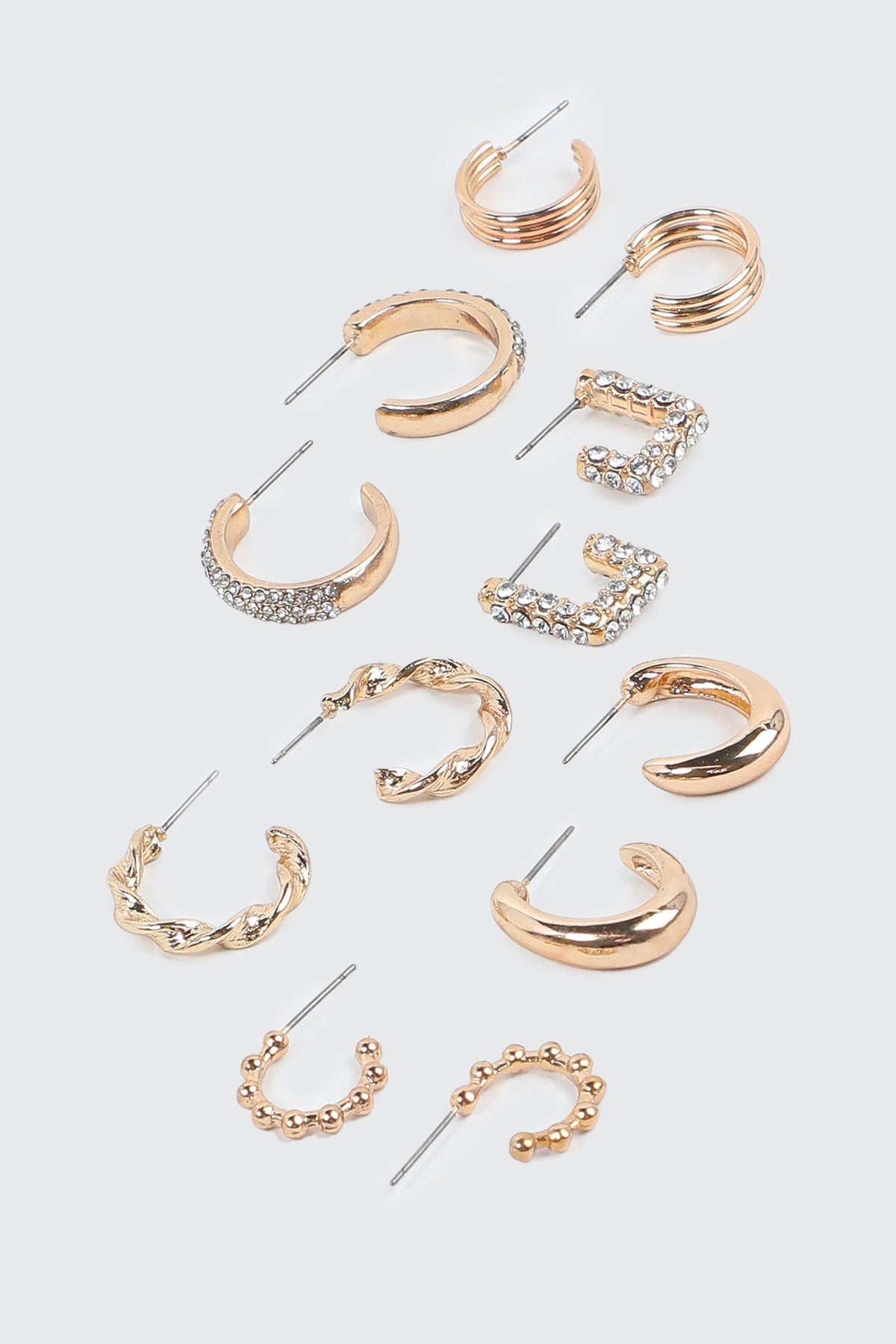6-Pack Assorted Hoop Earrings