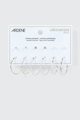 6-Pack Twisted Hoop & Stud Earrings