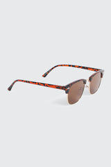 Metal Browline Clubmaster Sunglasses