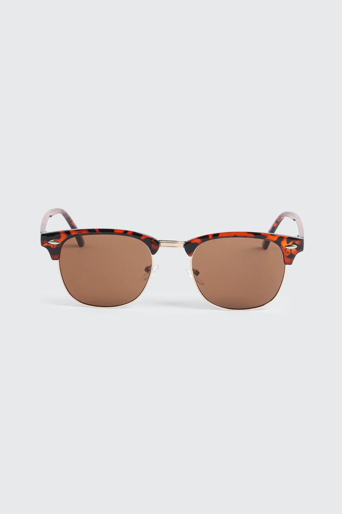 Metal Browline Clubmaster Sunglasses