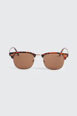 Metal Browline Clubmaster Sunglasses