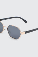 Slim Geometric Metal Sunglasses