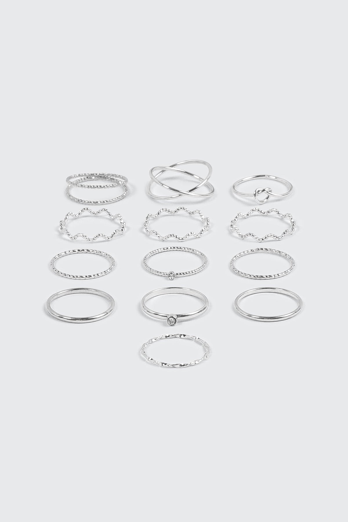 8-Pack Twist & Knot Rings