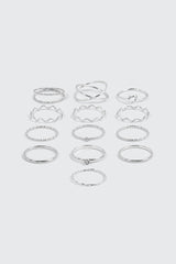 8-Pack Twist & Knot Rings