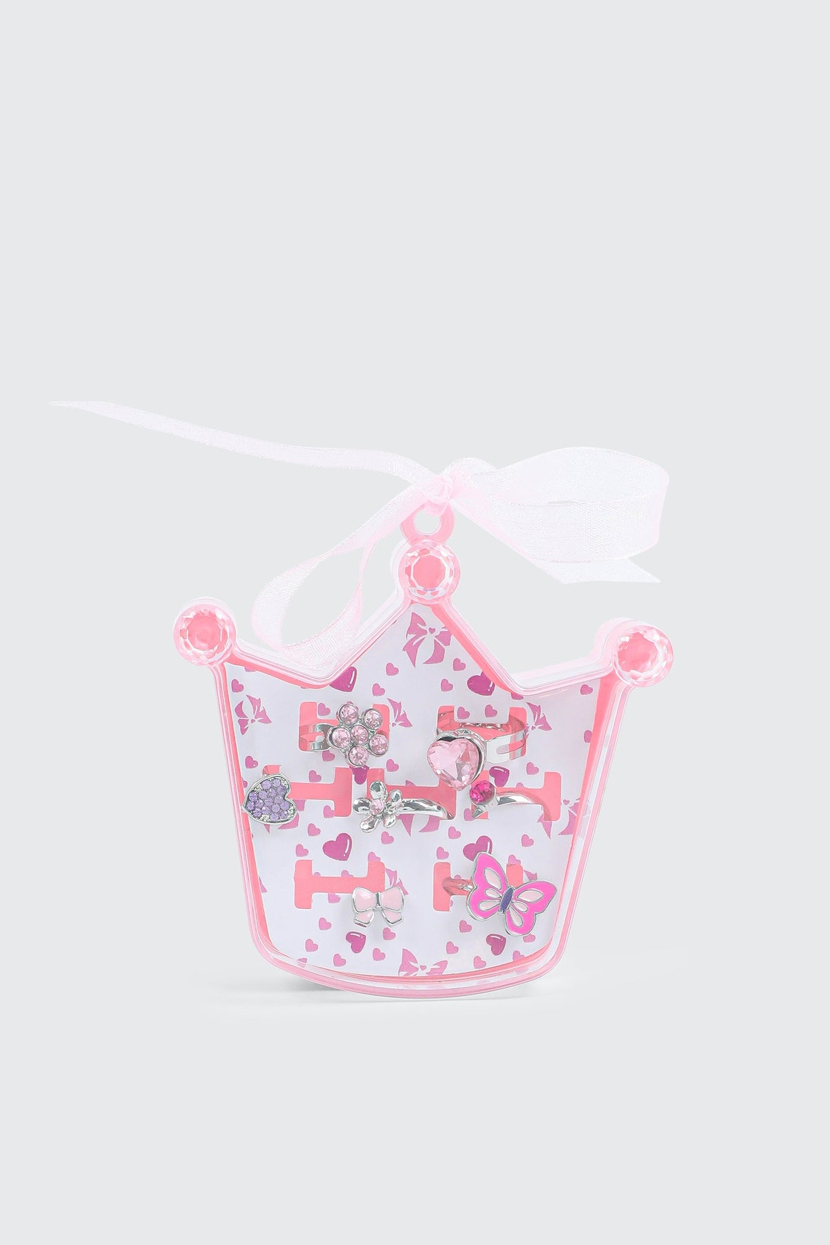 Crown Charm Ring Set