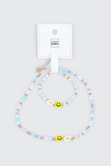 Smiley Face Beaded Jewelry Set