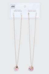 2-Pack Cat Face & Paw BFF Necklaces