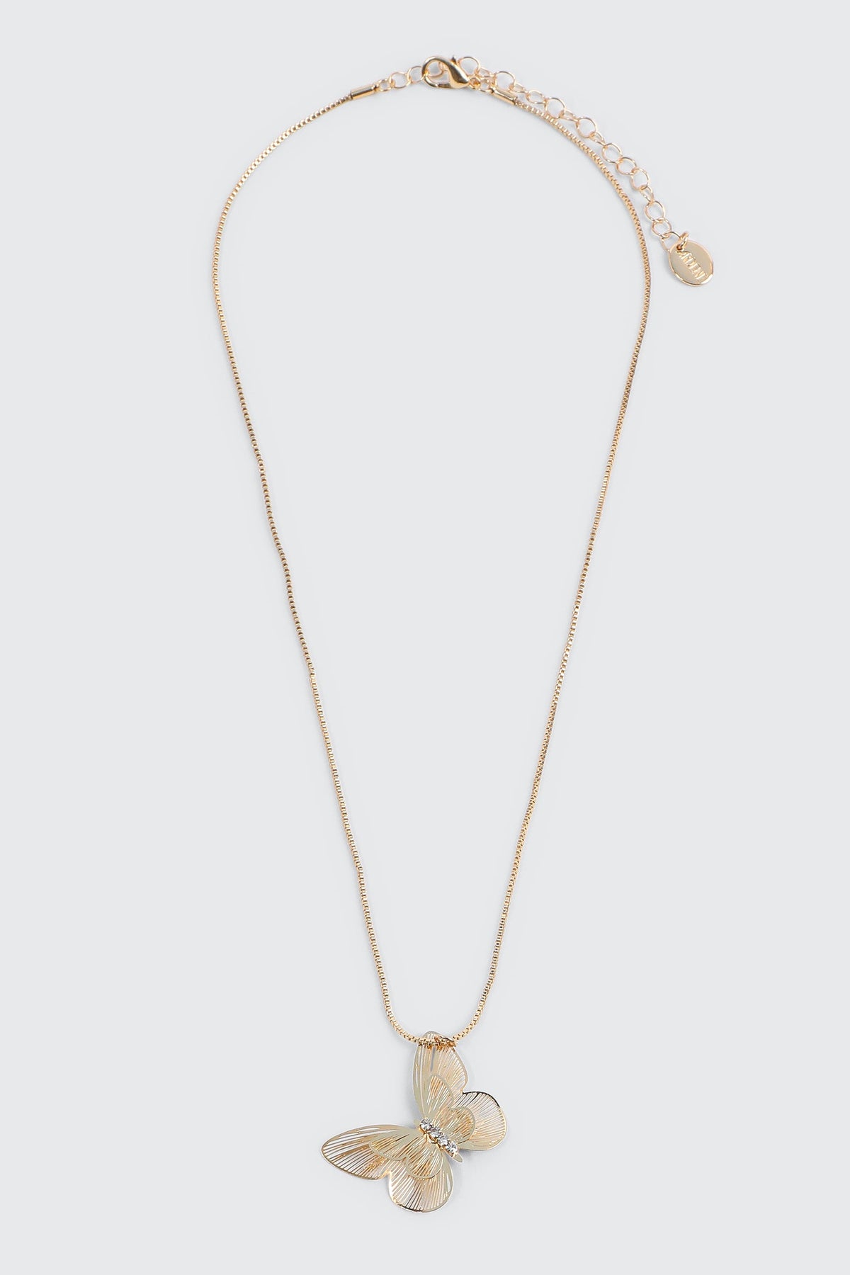 Gold Toned Butterfky Necklace