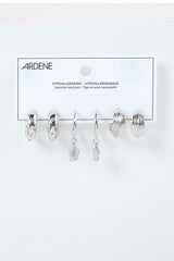 3-Pack Flower Charm Hoop Earrings