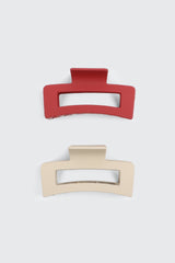 2-Pack Cutout Rectangular Hair Claws