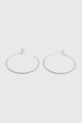 Large Rhinestone Hoop Earrings