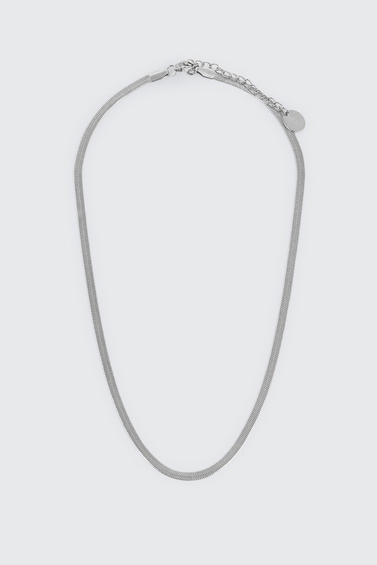 Stainless Steel Herringbone Chain Necklace