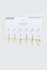 6-Pack 14K Gold Plated Earrings