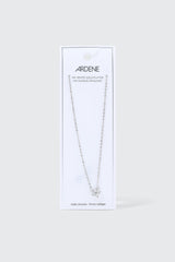 14K White Gold Plated Star Necklace