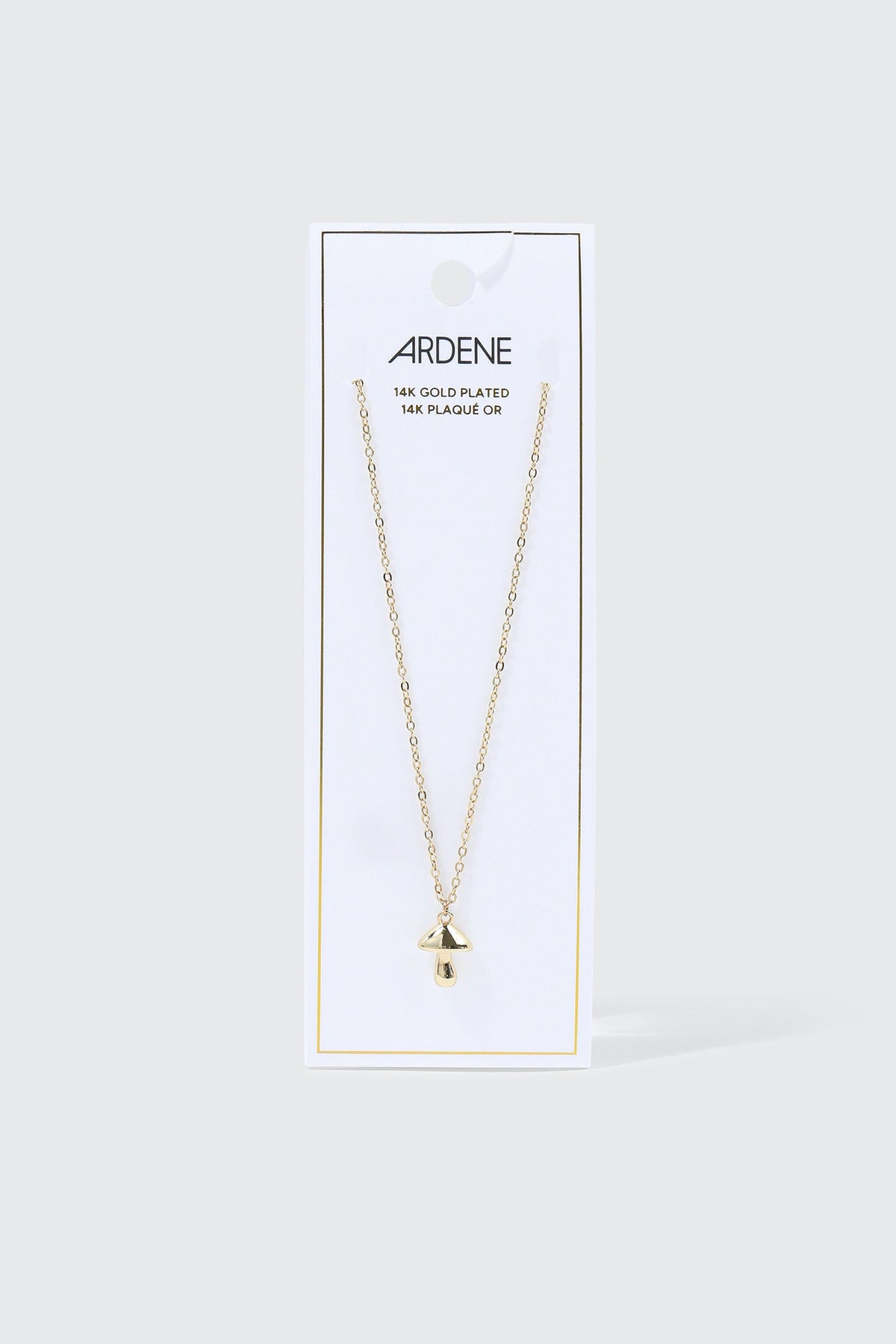 14K Gold Plated Mushroom Necklace