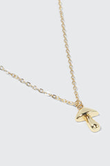14K Gold Plated Mushroom Necklace