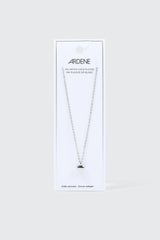 14K White Gold Plated Heart Necklace