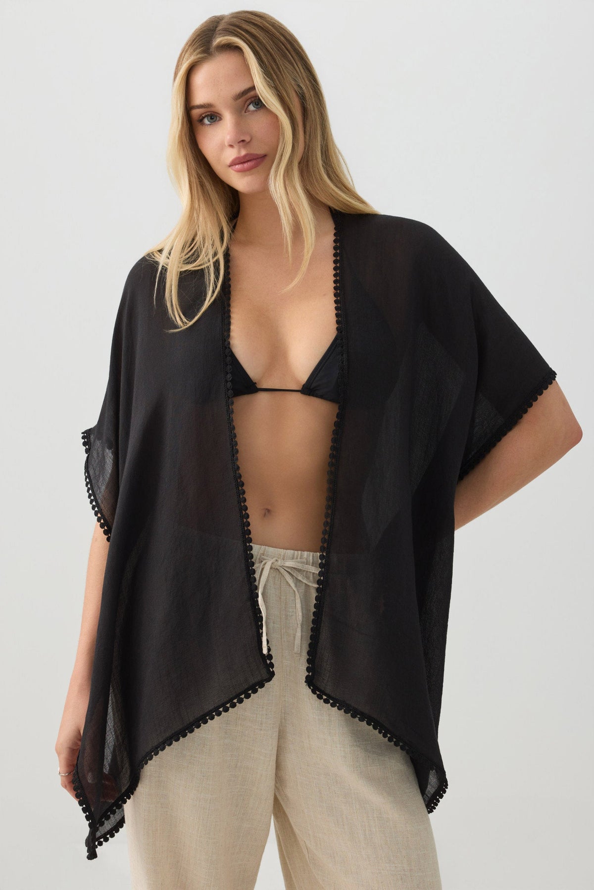 Crochet Trim Swim Cover Up