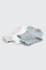 3-Pack Floral Demi Crew Socks